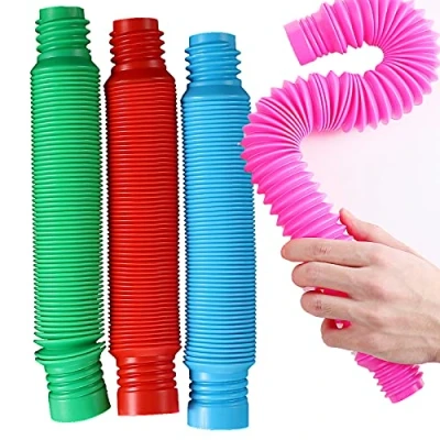 Afbeelding van Milaloko Kids Pop Tubes Set van 4 kleurrijke sensorische buizen voor autistische kinderen