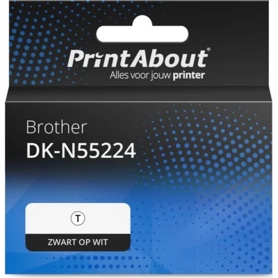 Afbeelding van Huismerk Brother DK N55224 Etiket Zwart op wit (54 mm)