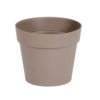 Afbeelding van EDA Plastiques 13608 BR.T SX15 Toscane Pot, kunststof, 13,6 x 11,6 cm, taupe