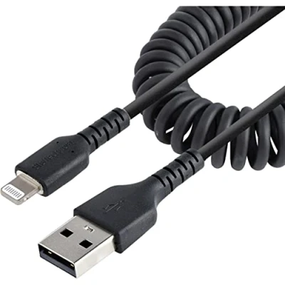 Afbeelding van Kabel USB naar Lightning Startech RUSB2ALT50CMBC Zwart 50 cm