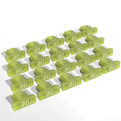 Afbeelding van AUPROTEC Mini LP Blade Zekeringen 2A 30A Auto Steekzekering Keuze: 20A ampère geel, 20 stuks