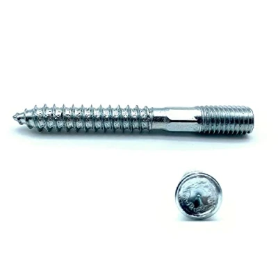 Afbeelding van DOJA Barcelona Dubbele schroefdraadschroeven 100 bouten M6 x 40 van verzinkt staal verbindingsschroeven voor houtschroeven, meubelpoten, metalen klemmen, houten plaat