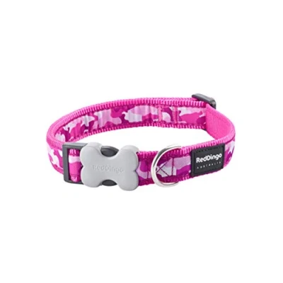 Afbeelding van Dog collar Red Dingo Camouflage Fuchsia 20 32 cm
