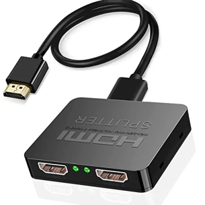Afbeelding van Yiany HDMI splitter 1 in 2 Out, 4K 3D 1080P 2.0 voor dual monitoren, ondersteunt MacBook, Xbox, PS4, PS3, blu ray speler, DVD, HDTV