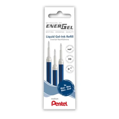 Afbeelding van Gelschrijvervulling Pentel LR7 Energel 0.4mm blauw set à 3 stuks