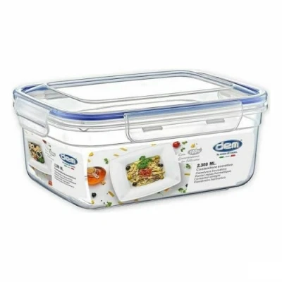 Afbeelding van Hermetische Lunchtrommel Dem Rechthoekig 2,3 L 24 x 18 10 cm (12 Stuks)