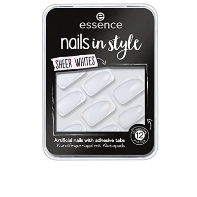 Afbeelding van False Nails Essence In Style 11 sheer whites 12 Units