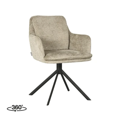 Afbeelding van LABEL51 Eetkamerstoel Joy Beige Elegance