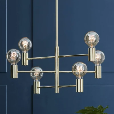 Afbeelding van Hanglamp Capital, messing, 6 lamps