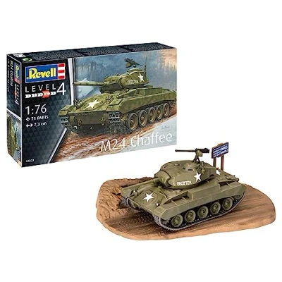 Afbeelding van 1:76 Revell 03323 M24 Chaffee Tank Plastic Modelbouwpakket