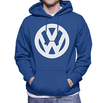Afbeelding van Volkswagen VW Classic Logo Hoodie voor heren, zwart, Navy Blauw