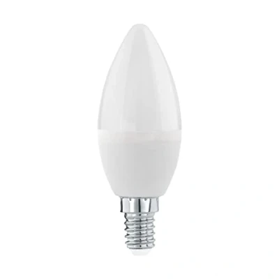 Afbeelding van EGLO E14 LED lamp dimbaar 5,5W (komt overeen met 40W) 470 lumen kaarslamp warmwit 3000K opaal wit C37 diameter 3,7cm
