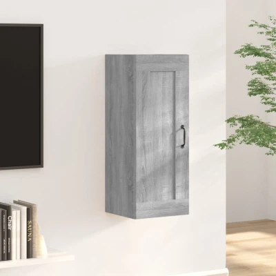 Afbeelding van Hangkast 35x34x90 cm bewerkt hout grijs sonoma eikenkleurig