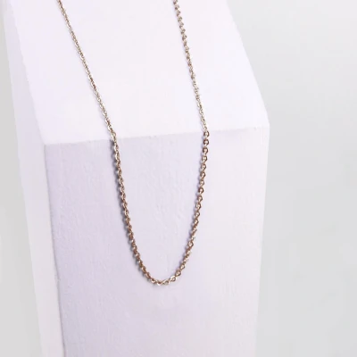 Afbeelding van Ponytail &amp; Co® Ketting met platte ovale schakel Dames Staal roségoudverguld 38 + 6 cm