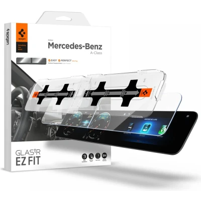 Afbeelding van Spigen EZ FIT Glass Met Montage Frame voor Mercedes A Class 2020/2021 AGL03631