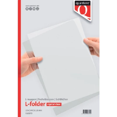 Afbeelding van Insteekmap L model Quantore A4 PP 0.18mm glad 25 stuks