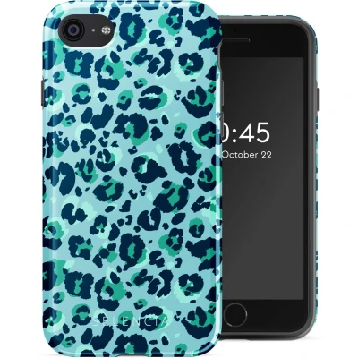 Afbeelding van Selencia Hoesje Geschikt voor iPhone SE (2022) / (2020) 8 7 Vivid Backcover Wild Spots Light Blue