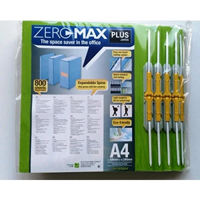 Afbeelding van PLUS Japan, Zero Max ruimtebesparende map in groen, verpakking van 10 stuks (1 x mappen)