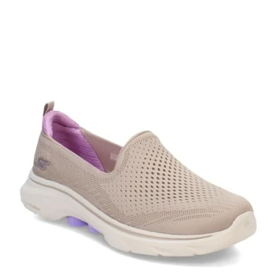 Afbeelding van Skechers Performance GO WALK 7 Sportieve wandelschoenen taupe/lavender, Dames, Maat: 39, Taupe/lavender Textiel
