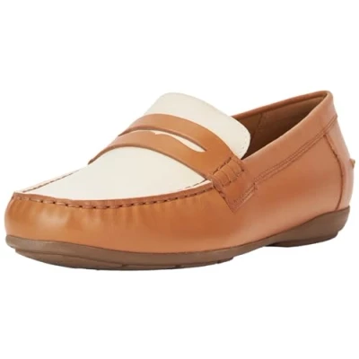 Afbeelding van Geox Annytah Mocassins, Dames, Maat: 39, Camel light sand Leer