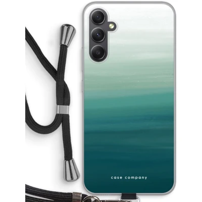 Afbeelding van Case Company® hoesje met Koord geschikt voor Samsung Galaxy A34 Ocean Telefoonhoesje Zwart Bescherming aan alle Kanten en Over de Schermrand
