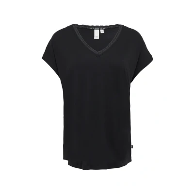 Afbeelding van Q/S designed by T shirt Maat M Vrouwen 9999 GREY/BLACK Modal