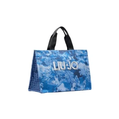 Afbeelding van LIU JO L TOTE Printed Shopper, Dames, Maat: One Size, Blue denim