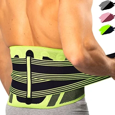 Afbeelding van Rugbrace Onderrug voor Damen &amp; Heren Rug Ondersteuning Werk Sport Rugbanden Lumbago, Hernia, Artrose, Scoliose Lage Rugpijn (Groen, XL)