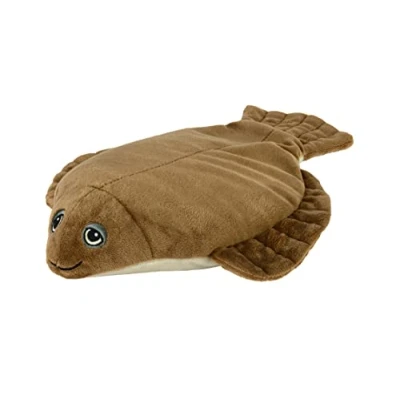 Afbeelding van Warmies schol platvis warmteknuffel geschikt voor oven of magnetron opwarmknuffel bruin/beige
