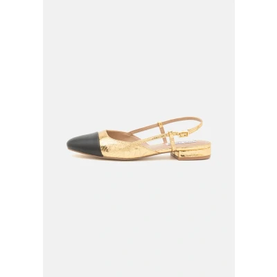 Afbeelding van Steve Madden Belinda Slingback ballerina ́s, Dames, Maat: 38, Black/gold Kunststof