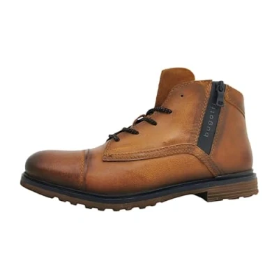 Afbeelding van bugatti Veterboots, Heren, Maat: 44, Cognac Nubukleer