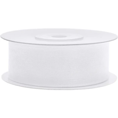 Afbeelding van Chiffon Lint Wit 25mm 25m