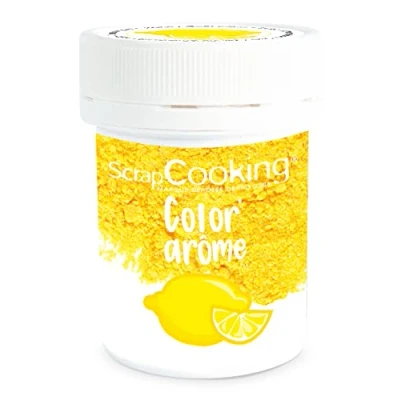 Image de SCRAP COOKING Color’ Arôme Jaune Citron 10 g Colorant Alimentaire en Poudre Saveur Ingrédient Pâtisserie pour Gâteaux, Macarons, Entremets, Yaourts, Fabriqué France 4057