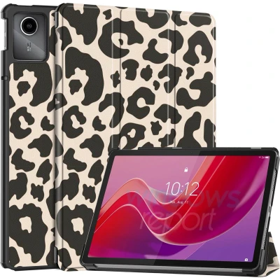 Afbeelding van iMoshion Tablet Hoes Geschikt voor Lenovo Tab M11 Design Trifold Bookcase Meerkleurig /Leopard