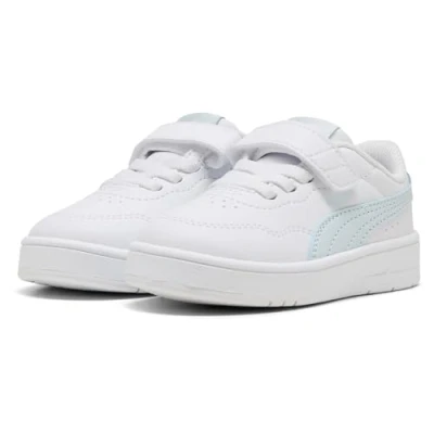 Afbeelding van Puma Court Lally Unisex Sneakers laag voor kinderen, Maat: 20, White/sea glass Schoenen