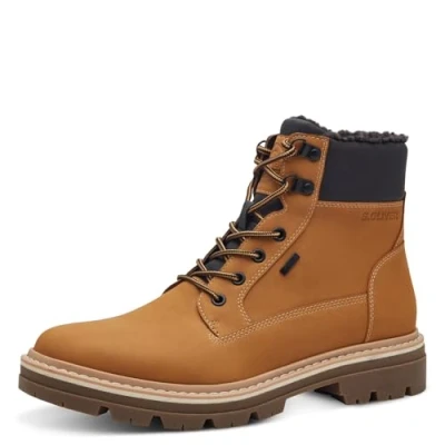 Afbeelding van s.Oliver Veterboots, Heren, Maat: 45, Corn Imitatieleer/ textiel