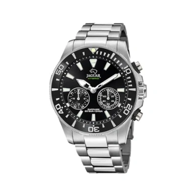 Afbeelding van Jaguar Hybrid horloge heren Zilver diameter 45.7 mm roestvrij staal