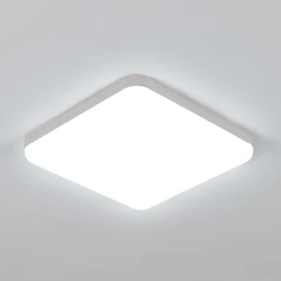 Afbeelding van Comely led plafondlamp, 25 cm, 32 W, koudwit, IP54 waterdicht, vierkant, platte plafondlamp voor badkamer, keuken, balkon, hal, slaapkamer