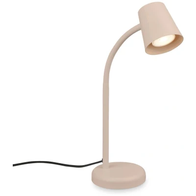 Afbeelding van BRILONER Skriva Tafellamp draaibaar bureaulamp bedlamp met kabelschakelaar GU10 fitting Ø13 x 38.5 cm beige
