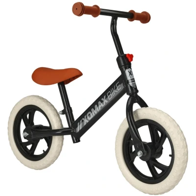 Afbeelding van XQMAX Loopfiets 12 inch Matzwart EVA banden Lekvrij Slijtvast D 30cm.