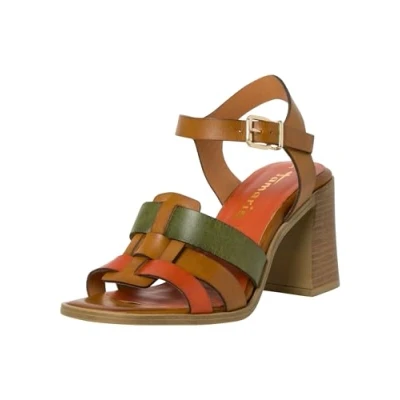 Afbeelding van Tamaris Sandalen, Dames, Maat: 36, Cognac comb Leer