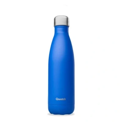 Afbeelding van Qwetch Majorelle Blue Thermosfles, 500 ml, roestvrijstalen fles, 24 uur koud en warm, waterdicht, BPA vrij herbruikbaar