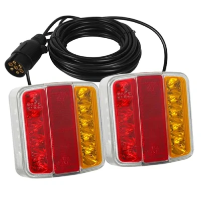 Afbeelding van AOHEWEI Magnetische led achterlichtset met magneetkabel voor aanhanger of vrachtwagen, 12V, 7,5 m kabel en 7 polige stekker aanhanger, caravan vrachtwagen