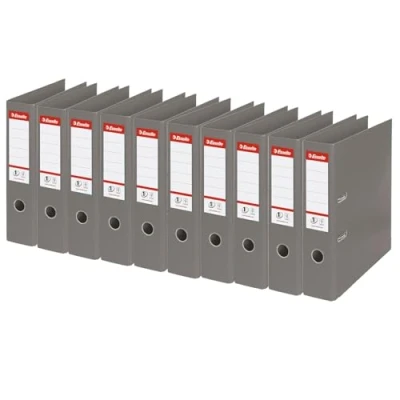 Afbeelding van Esselte, Nr. 1 Power, 10 stuks mappen, grijs, rug 75 mm, A4, PP, 811380