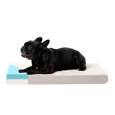 Afbeelding van ZENAPOKI Hondenkussen van traagschuim, hondenmat, klein, 60 x 40 9 cm, wasbare hoes, orthopedisch hondenbed, antislip en temperatuurregulerende gel