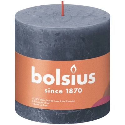 Afbeelding van Bolsius kaars rustiek Twilight Blue 100/100 mm