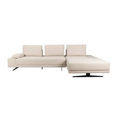 Afbeelding van Dutchbone Shelly Bank Off White Rechts Chaise Longuen Wit