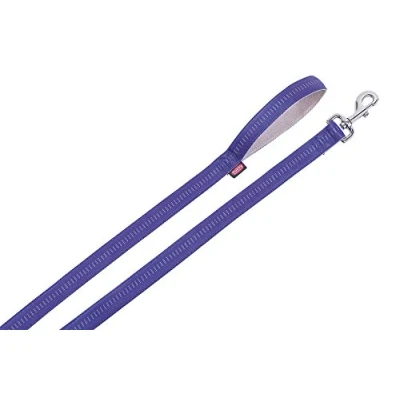 Afbeelding van Nobby Soft Grip Hondenlijn Dubbel Nylon Gevoerd Paars / Grijs Breedte 15 mm Lengte 120 cm