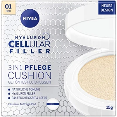 Afbeelding van Nivea 3 In 1 Anti Aging Verzorgingskussen, Voor Natuurlijke Kleuring En Vocht, Lichte Huidtypes, 15 g