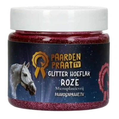 Afbeelding van Paardenpraat Hoeflak Glitter Roze 150ml